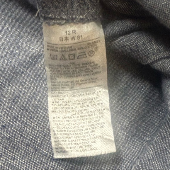 GAP Women's Gray Wide Leg Pants. Drawstring Waist. Size 12. - Picture 7 of 7